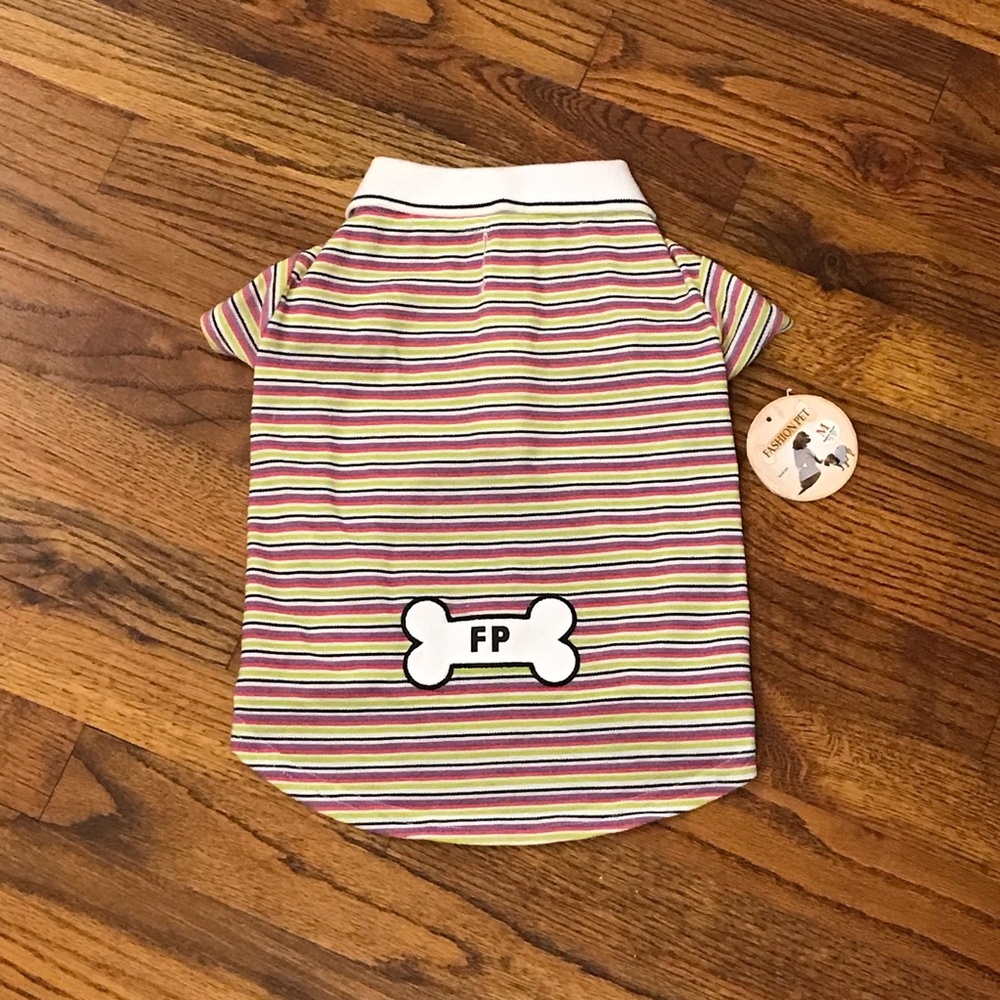 Puppy / Dog / Pet Multicolor Stripe Tee Shirt 
Size Medium NWT 
Bundle and Save